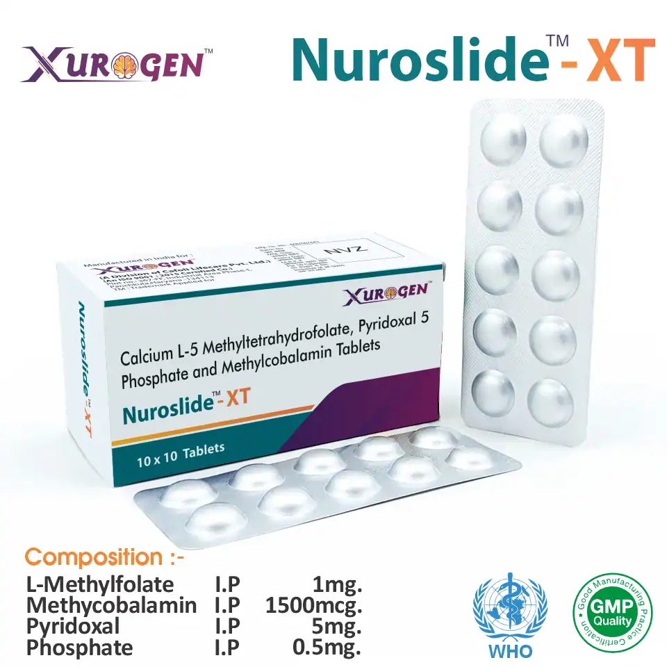 L-Methylfolate 1mg + Methylcobalamin 1500mcg + Pyridoxal 5 Phosphate 0.5mg | Best price for PCD Pharma Franchise | Nerve health & vitamin B-complex support